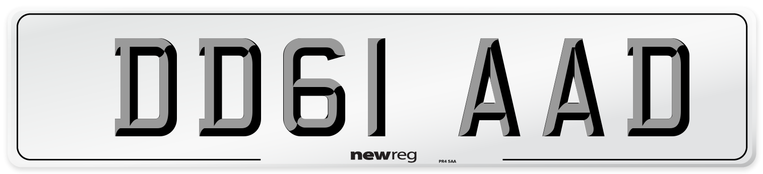 DD61 AAD Number Plate from New Reg